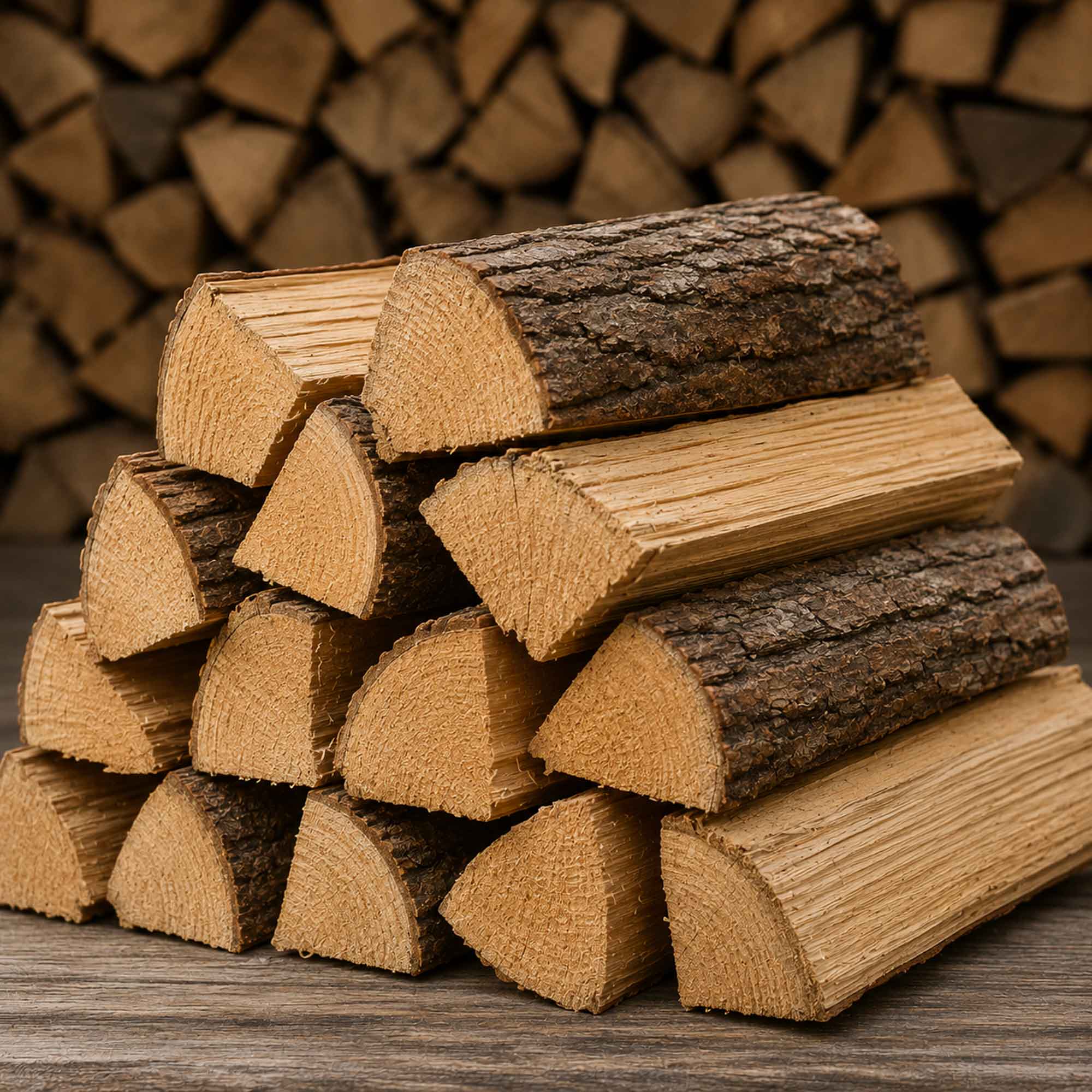 Kiln-Dried Logs – Premium Birch, Oak, and Ash logs, kiln-dried for a cleaner, more consistent burn.